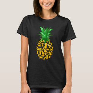 Katzen Ananas Tropisches Obst Sommerferien T-Shirt