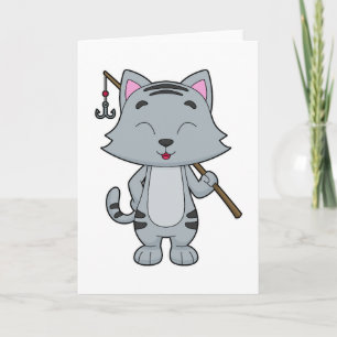 Katzen Angelrute Karte