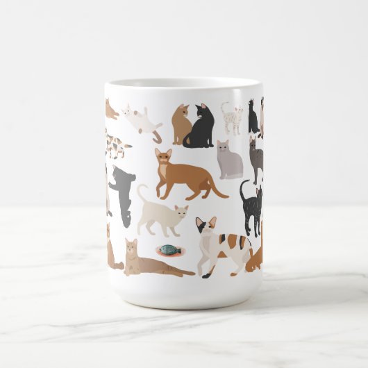 Katzen Art Katzen Mama oder Vater Personalisiert M Kaffeetasse (Mittel)
