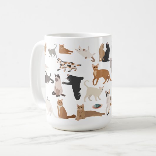 Katzen Art Katzen Mama oder Vater Personalisiert M Kaffeetasse (Vorderseite Links)
