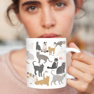 Katzen Art Katzen Mama oder Vater Personalisiert M Kaffeetasse