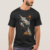 Katzen-Artwork Polygon Haustiere Tierkatze T-Shirt (Vorderseite)