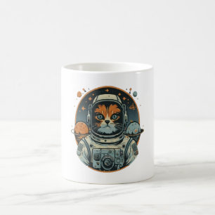 Katzen-Astronaut auf Asteroiden Kaffeetasse
