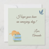 Katzen auf Büchern Geburtstag Karte (Rückseite)