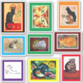 Katzen auf dem berühmten Art Sticker (Vorderseite)