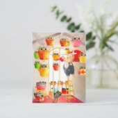 Katzen auf dem Dachboden Postkarte (Stehend Vorderseite)