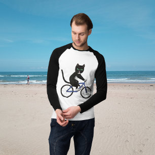 Katzen auf dem Fahrrad Katzensportler T-Shirt