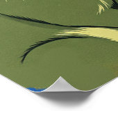 Katzen auf dem Kessel unter Vollmond Poster (Ecke)