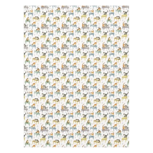 Katzen auf dem Tisch Tischdecke (Vorderseite)