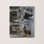 Katzen auf den Palast-Schritten Puzzle (Vertikal)