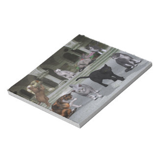 Katzen auf den Schlosspuren Notizblock