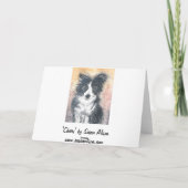 Katzen auf der Geburtskarte der Stadt Karte (Rückseite)