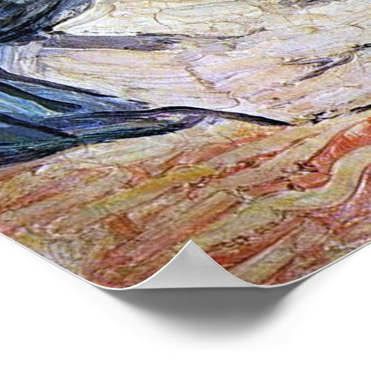 Katzen auf einem roten Tuch, Franz Marc Poster (Ecke)