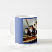 Katzen auf einem Schiff Kaffeetasse (Vorderseite Links)