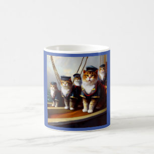 Katzen auf einem Schiff Kaffeetasse