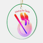 Katzen auf einer Baseball-Keramik Keramik Ornament (Links)