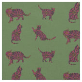 Katzen auf Grün Stoff (Nahaufnahme)