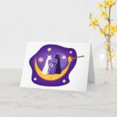 Katzen auf Honigmond-Grußkarte Karte (Gelbe Blume)