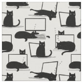 Katzen auf Laptops Stoff (Nahaufnahme)