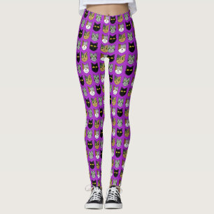 Katzen auf lila Leggings