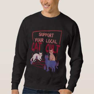 Katzen auf Pentagram unterstützen Ihren lokalen Ka Sweatshirt