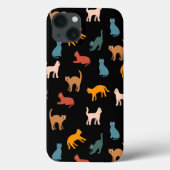 Katzen auf schwarz Case-Mate iPhone hülle (Rückseite)