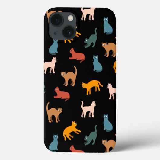 Katzen auf schwarz Case-Mate iPhone hülle (Rückseite)