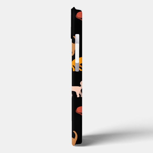 Katzen auf schwarz Case-Mate iPhone hülle (Rückseite / Links)