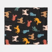 Katzen auf schwarz fleecedecke (Vorderseite (Horizontal))