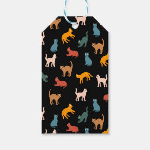 Katzen auf schwarz geschenkanhänger