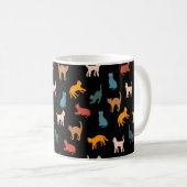 Katzen auf schwarz kaffeetasse (VorderseiteRechts)
