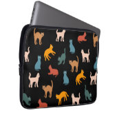 Katzen auf schwarz laptopschutzhülle (Vorne Rechts)