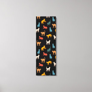 Katzen auf schwarz leinwanddruck