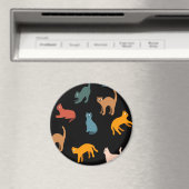 Katzen auf schwarz magnet (In Situ (Geschirrspüler))