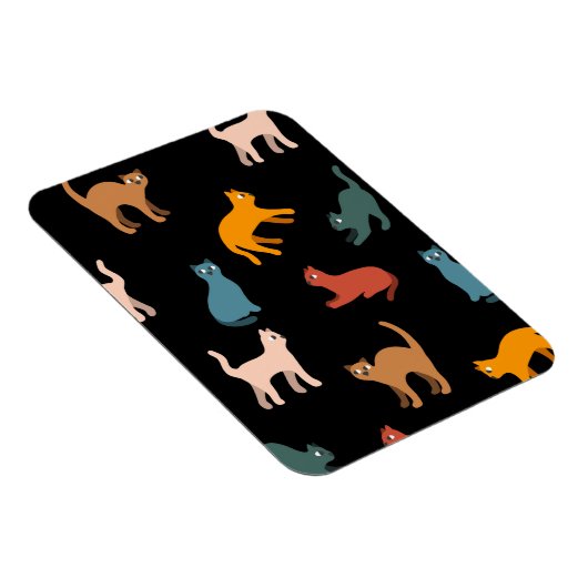 Katzen auf schwarz magnet (Rechte Seite)