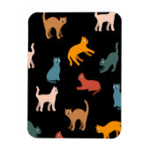 Katzen auf schwarz magnet (Vertikal)