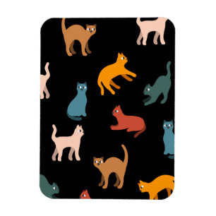 Katzen auf schwarz magnet