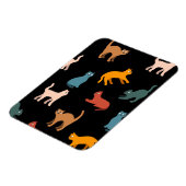 Katzen auf schwarz magnet (Linke Seite)