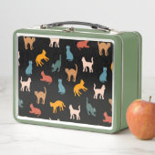 Katzen auf schwarz metall brotdose (Beispiel)