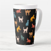 Katzen auf schwarz milchtasse (Rechte Ecke)