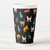 Katzen auf schwarz milchtasse (Vorderseite)