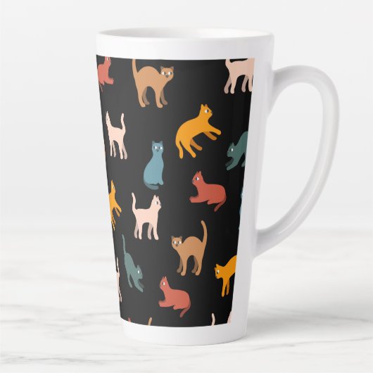 Katzen auf schwarz milchtasse (Rechts)