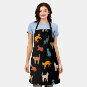 Katzen auf schwarz schürze (Getragen)