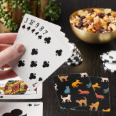 Katzen auf schwarz spielkarten (In Situ)