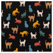 Katzen auf schwarz stoff (Nahaufnahme)