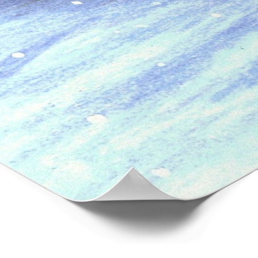 Katzen auf Sleigh 444 Winter Poster (Ecke)