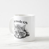 Katzen-Aufkleber Kaffeetasse (Vorderseite Links)