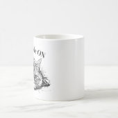 Katzen-Aufkleber Kaffeetasse (Mittel)