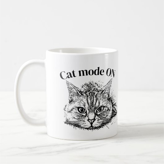 Katzen-Aufkleber Kaffeetasse (Links)