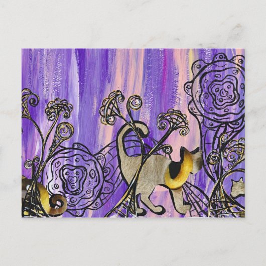 Katzen Augen Postkarte (Vorderseite)